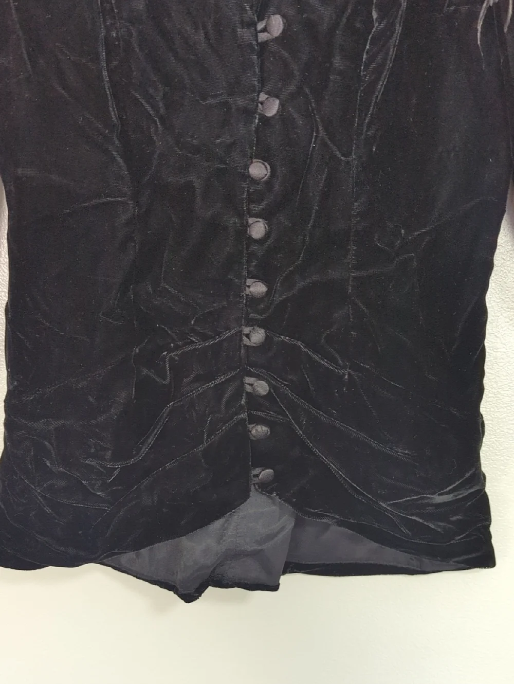 Vintage b.b. collections Dramatic Black Velvet & Ostrich Feather Jacket Size 6 - Picture 5 of 10